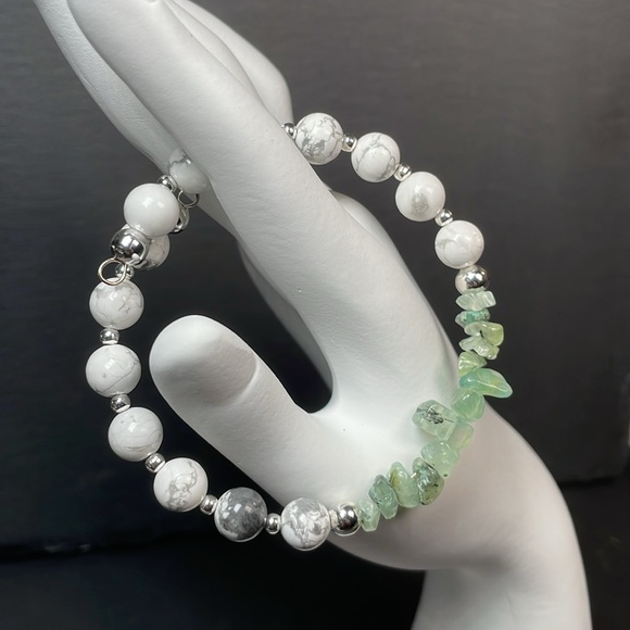 Artisan Natural Crystal Gemstone And Bangle Bracelet Cuff - Picture 4 of 11